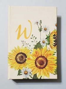 Small Sunflowers & Daisies Decorative Hideaway Storage Box Letter W Magnet Close - Picture 1 of 7