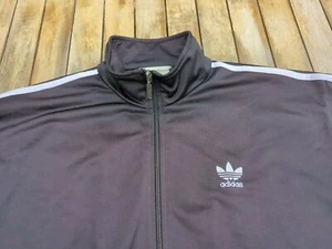 Adidas 90s 80s Track Top Black Size 38-40 Made In Malaysia 3 Stripe - Picture 1 of 8