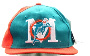 Vintage Miami Dolphins Neu mit Etikett Authentic Pro Line NFL Wollmischung Druckknopflasche Mütze - Bild 1 von 10