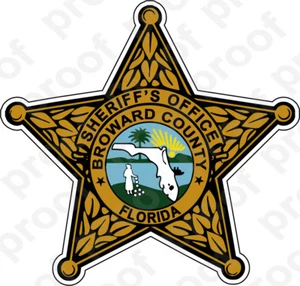 STICKER SHERIFF BROWARD COUNTY BRZ - Picture 1 of 2
