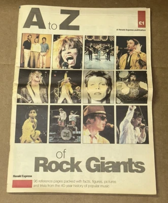 A-Z of Rock Giants Special Issue Newspaper Herald Express Beatles Elvis Queen 96 - Image 1 of 4