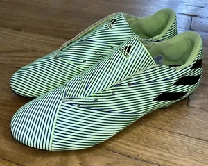 ADIDAS Soccer Cleats Mens Size 12 Nemeziz 19.4 Green & Black! Used - Picture 1 of 13