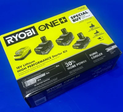 Kit RYOBI 18V Li-Ion ALTO DESEMPENHO (2) 4.0 A (1) 2.0 Ah bateria PSK108SB - Imagem 1 de 4