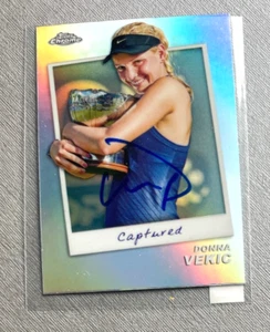 DONNA VEKIC Tenis Firmado en Persona Topps Cromo 6.5x9 Autógrafo - Imagen 1 de 2