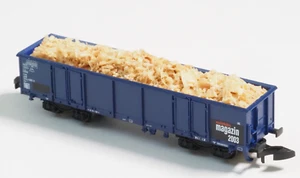 80813 Marklin Z-scale Type Eaos 106 Gondola with wood  2003 Märklin Magazine - Picture 1 of 3