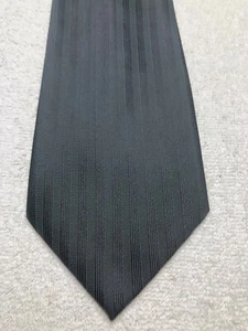 B2B MENS TIE SOLID CHARCOAL GRAY 4 X 59 - Picture 1 of 4