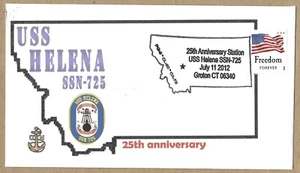 GREYTCOVERS NAVAL COVER USS HELENA SSN-725 25TH ANNIVERSARY OF COMMISSIONING - Picture 1 of 1