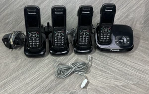 Panasonic set of 4 handheld cordless phones black - Zdjęcie 1 z 9