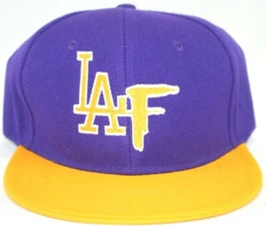 Los Angeles Lakers LA Black and White NBA Adjustable Snap Snapback Hat Cap - Picture 1 of 3