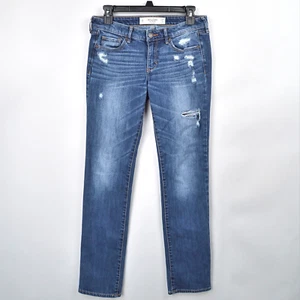 Abercrombie & Fitch Jeans Women Size 4 28 Blue The A&F Skinny Stretch Distressed - Picture 1 of 11