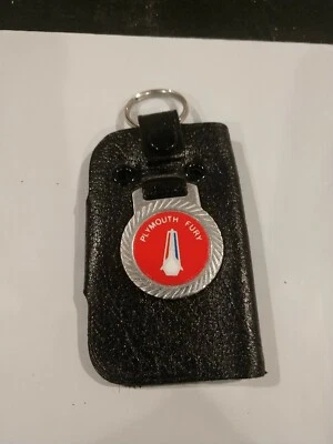 Новый из старых запасов винтажный кожаный брелок-держатель для ключей Plymouth Fury 1970-е Mopar Muscle Car - Изображение 1 из 3