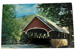 Puente cubierto Lincoln NH Flume Pemigewasset años 60 cromado (BR1) - Imagen 1 de 4