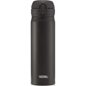 Thermos 470ml Black Direct Drink Stainless Steel Insulated Vacuum Flask - Picture 1 of 3