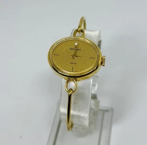 Vintage Grovana Swiss Ladies Watch Manual Wind Bangle Style Wristwatch - Picture 1 of 10