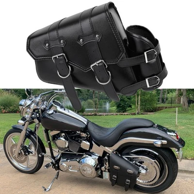 Motorcycle Side Saddle Bags For Harley Fatboy Heritage Softail Deuce Streetbob - Image 1 of 4