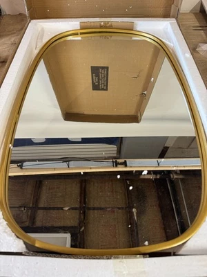 Elegante Iluminación MR2B2030BRS Brynn Moderno Espejo de Pared de Baño Ovalado, Latón Foto 1 de 4