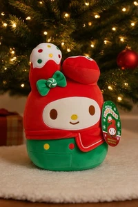 🎄 Squishmallows My Melody Sanrio Weihnachten Plüsch 11 Zoll Hello Kitty & Friends Neu mit Etikett - Bild 1 von 8
