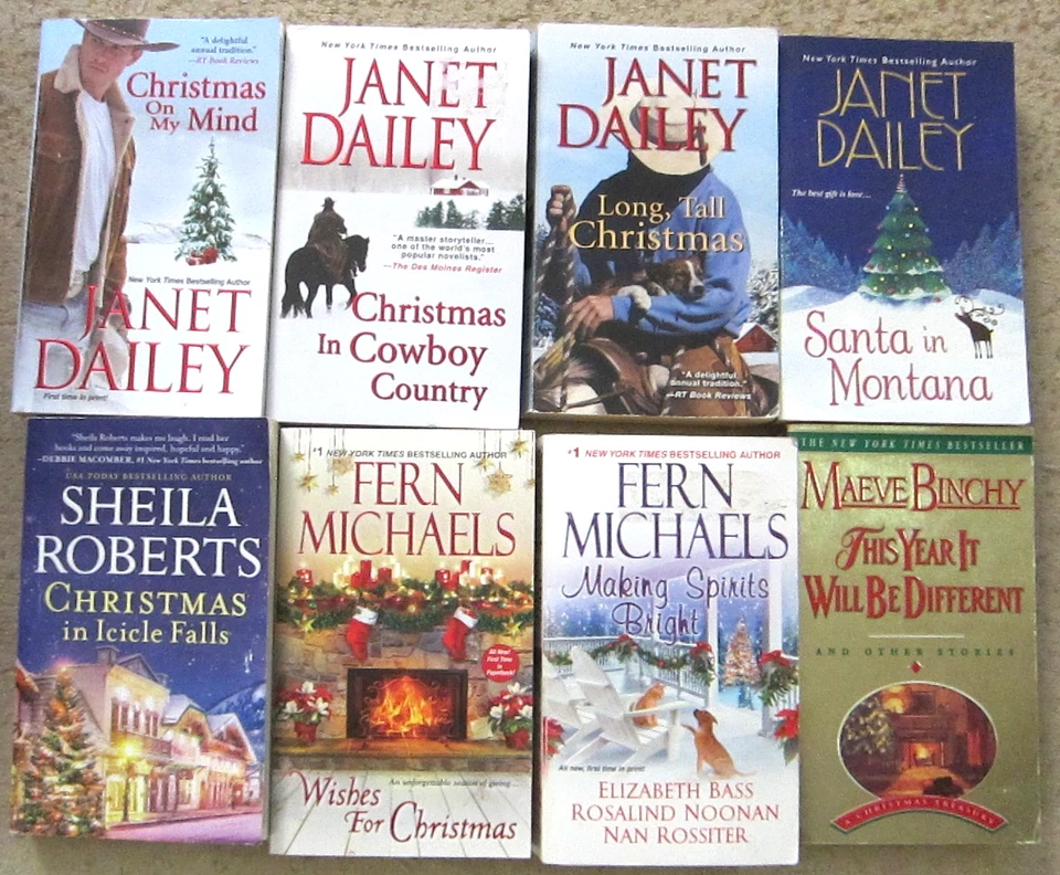Janet Dailey/Fern Michaels Christmas book lot- 9 books- Santa's Sweetheart, more Foto 1 de 1