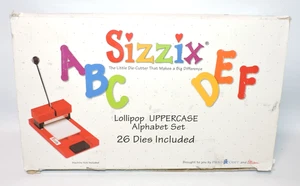 Sizzix LOLLIPOP Uppercase Alphabet Set Complete 26 Die Cut Collection A-Z Letter - Picture 1 of 10