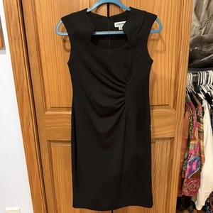 Vintage Shelby & Palmer Dress in Size 6 Black Retro — Polyester — Mid-Length - Picture 1 of 5