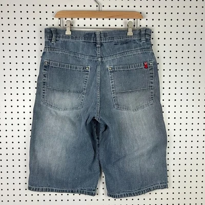 Pantalones Cortos de Jean Southpole Rojo Tab Sueltos Talla 34 Pintor Grunge Pierna Ancha Patín Y2K Foto 1 de 4