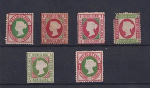 Helgoland Briefmarken auf Einsteckkarte 6 x Marken - postfrisch MH - Bild 1 von 1