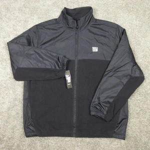 New York Giants Jacket Mens XL Black Reebok Fleece Windbreaker NFL Football NEW - Picture 1 of 10