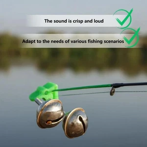 Fishing Bite Alarms Fishing Rod Bells Tip Clip Bells G reen K5A6 - Picture 1 of 14