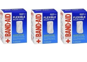 BAND-AID First Aid Rolled Gauze Small 3 Ct (9 Packs) - Picture 1 of 3