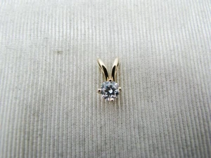 a997 Beautiful Split Bail Diamond Pendant in 14k Yellow Gold - Picture 1 of 5