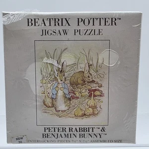 Vintage Beatrix Potter Puzzle Peter Rabbit Benjamin Bunny Gardening - Bild 1 von 7
