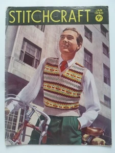 STITCHCRAFT JANUARY 1950 – Vintage Needlework Magazine - Picture 1 of 10