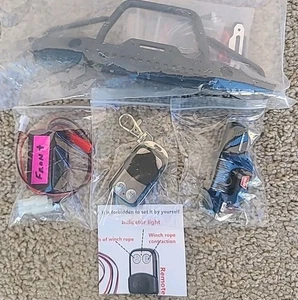 Goolsky Metallstoßstange mit 2 LED-Leuchten & Fernbedienung elektrische Seilwinde für TRX-4 - Bild 1 von 13