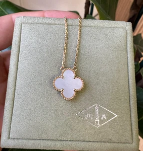 VAN CLEEF &ARPELS White 18K YELLOW GOLD NECKLACE VCA – N6808 - Picture 1 of 5