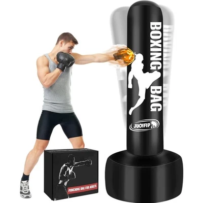 Boxsack Erwachsene 180cm Stehend Aufblasbar Kickbox Muay Thai Fitness - Bild 1 von 2
