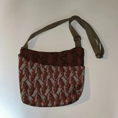 Bolso Bandolera Maruca Bolso de Casa Estampado de Peces Tela Cremallera Bolsillo Cartera, Hecho en EE. UU. Foto 1 de 4