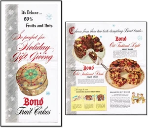 Bond Fruit Cakes So Perfect Holiday Gift Giving Uncommon Mid-Century Culinary - Picture 1 of 4