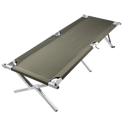 US Camp Bed Generation II Mil-Tec Army Bed Camping Bed Guest Bed Sturdy 180 kg - Image 1 of 3