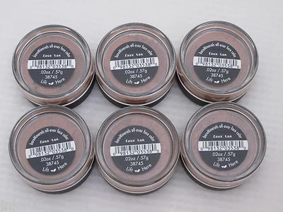 BARE ESCENTUALS * bareMinerals Lot of 6 * FAUX TAN All-Over Face Color $90 ~NEW  - Image 1 of 4