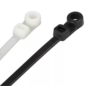 Screw Mount Cable Ties Nylon Zip Tie Wraps Strong Long - All Sizes Great Value - Picture 1 of 1