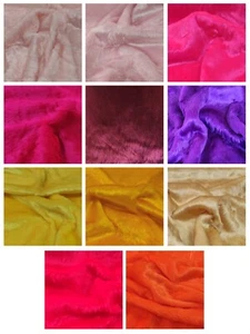 Standard Short Pile Faux Fur Fabric - Orange/Yellow/Purple/Pink/Red - W160 / YF2 - Picture 1 of 12