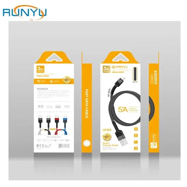 USB A To USB C Fast Charger Type C Charging Data Sync USB Cable 5A 60W 1M - Image 1 of 4