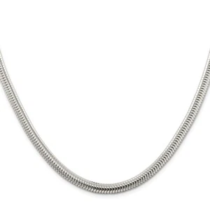 Sterling Silver 6mm Round Snake Chain Necklace 18" for Women 33.1gm - Picture 1 of 4