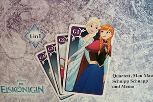 Ice Queen Frozen 4 in1! TOP ACE Quartet Memo Card Game Dogs Cats