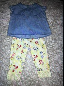 Sonoma Brand Girls Top Sz 4/ Gymboree Leggings Sz 4 EUC - Picture 1 of 11