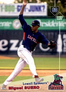 2019 Lowell Spinners Grandstand 38 Miguel Suero Dominican Republic Baseball Card
