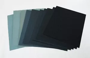 10 Assorted Grits 180 - 3000 Wet / Dry Sand Paper 9"x11" Sheets - Picture 1 of 1