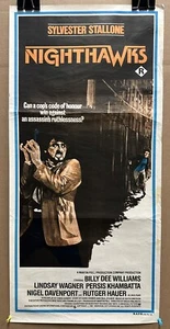 “Nighthawks” Original Australian Movie  Daybill 13”x28” 1981 Sylvester Stallone - Picture 1 of 4