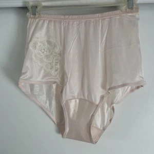 VINTAGE VANITY FAIR SHEER PINK PANTY -LACE INSERT, ANTRON III - SIZE  5 - Picture 1 of 8