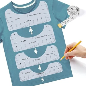 T-Shirt Ruler Guide Alignment Tool to Center Designs T-Shirt for Adult Youth Tod - Picture 1 of 11